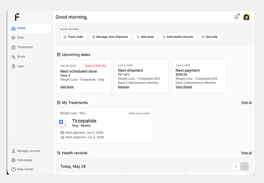 Framework patient portal injection and side-effect tracker