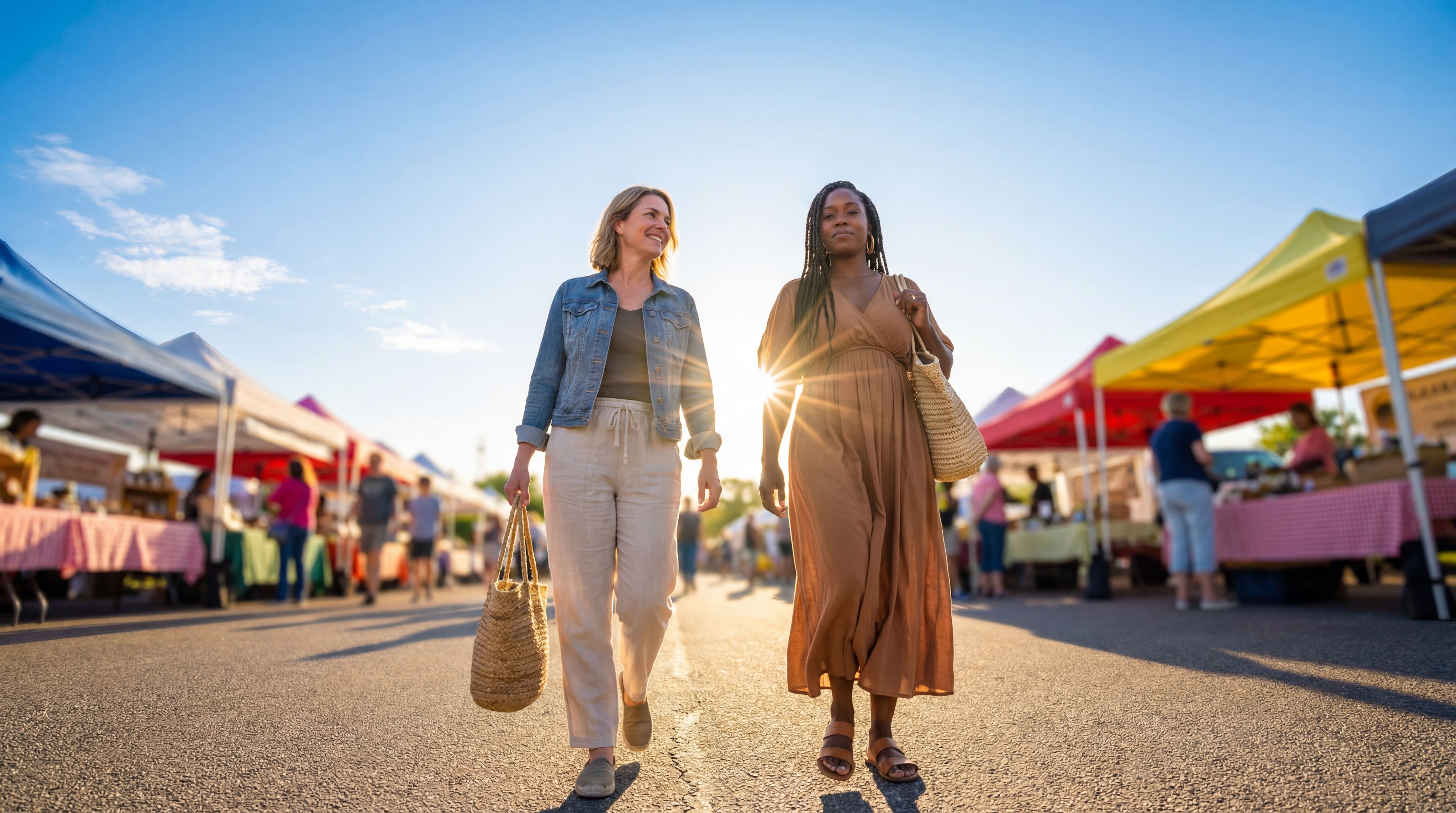 women-walk-through-farmers-market